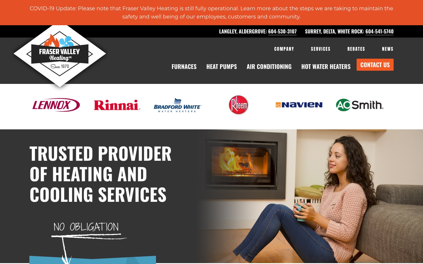 The current homepage